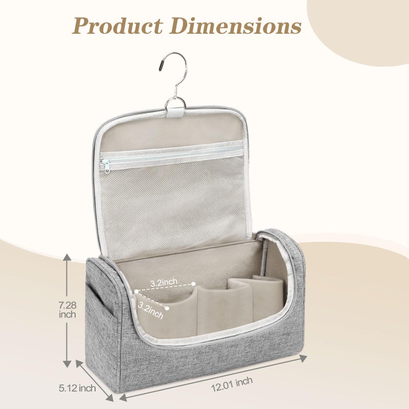 MOSISO Travel Carrying Case Bag Compatible with Dyson Airwrap Styler, Portable Storage Bag Organizer for Airwrap Styler and Attachments, Gray - Image 4