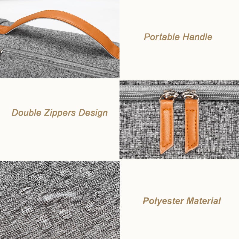 MOSISO Travel Carrying Case Bag Compatible with Dyson Airwrap Styler, Portable Storage Bag Organizer for Airwrap Styler and Attachments, Gray - Image 5