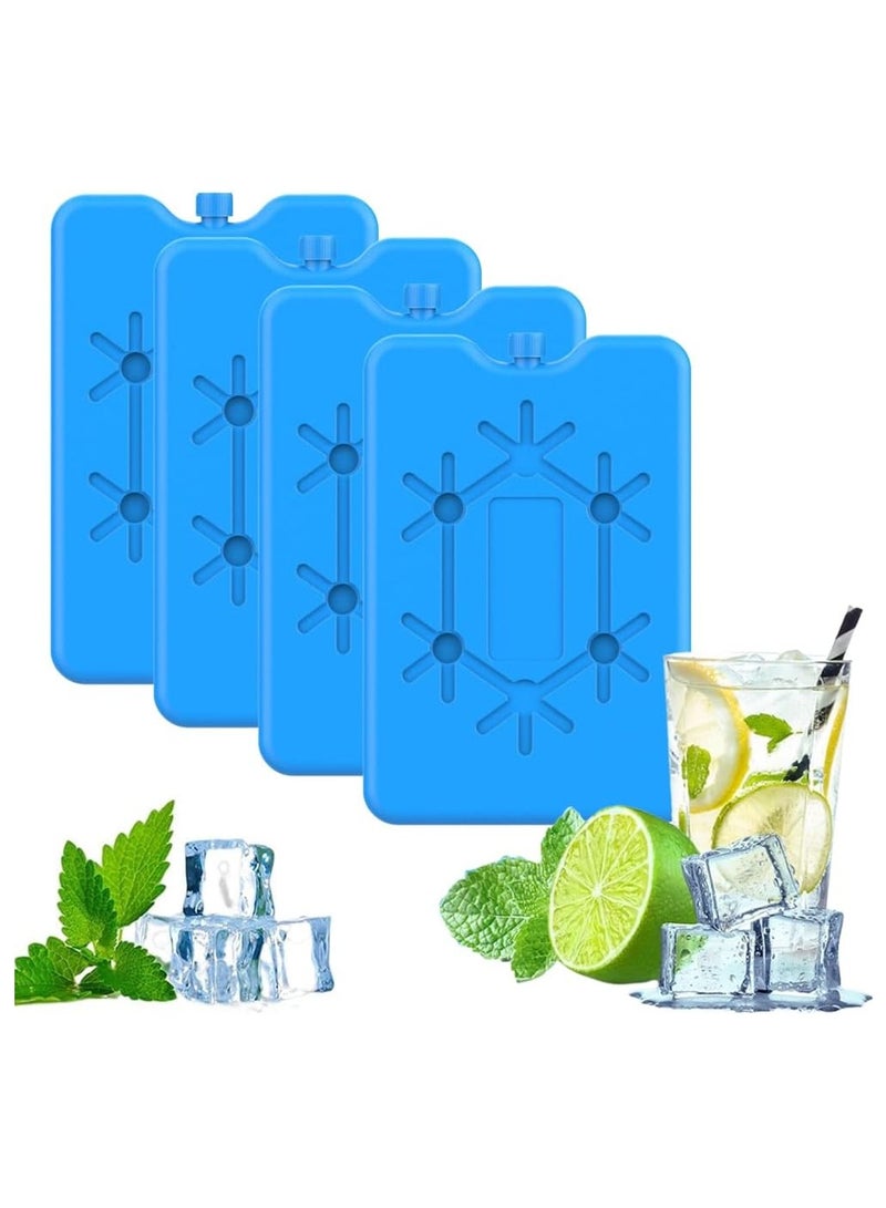 4PCS Ice Packs for Lunch Box,Reusable Ultra Thin Freezer Packs Long Lasting for Coolers to Keep Food Fresh and Drinks Chill Lightweight Easy Carrying Cooler Bag for Work Picnic or Camping  - Image 1