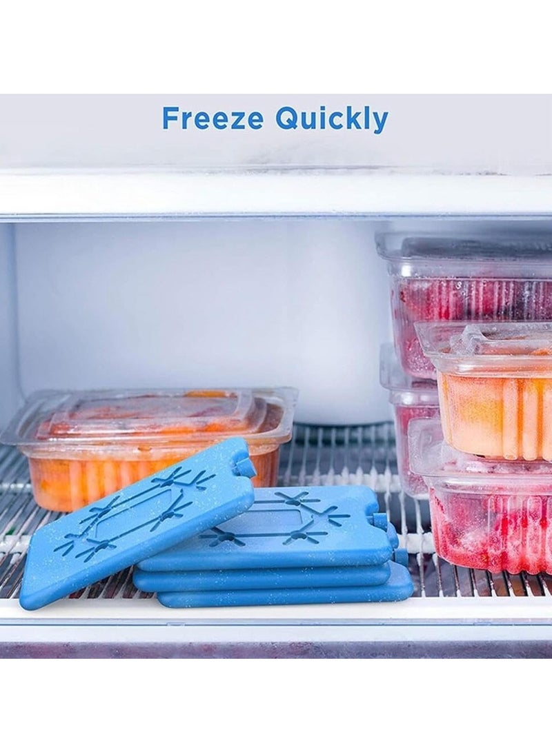 4PCS Ice Packs for Lunch Box,Reusable Ultra Thin Freezer Packs Long Lasting for Coolers to Keep Food Fresh and Drinks Chill Lightweight Easy Carrying Cooler Bag for Work Picnic or Camping  - Image 5
