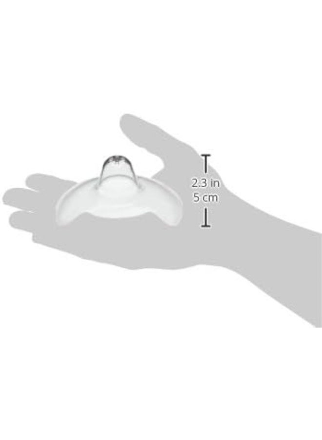 Medela Contact Nipple Shield for Breastfeeding, Large 24mm Nippleshield, for Latch Difficulties or Flat or Inverted Nipples, Made Without BPA