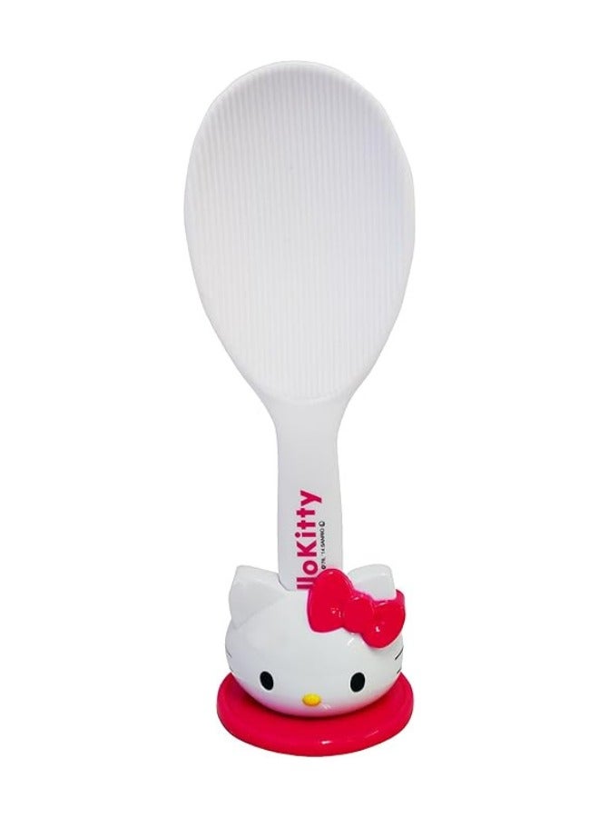 Skater Sanrio Hello Kitty Shamoji (Rice Paddle) with a Stand - Image 1