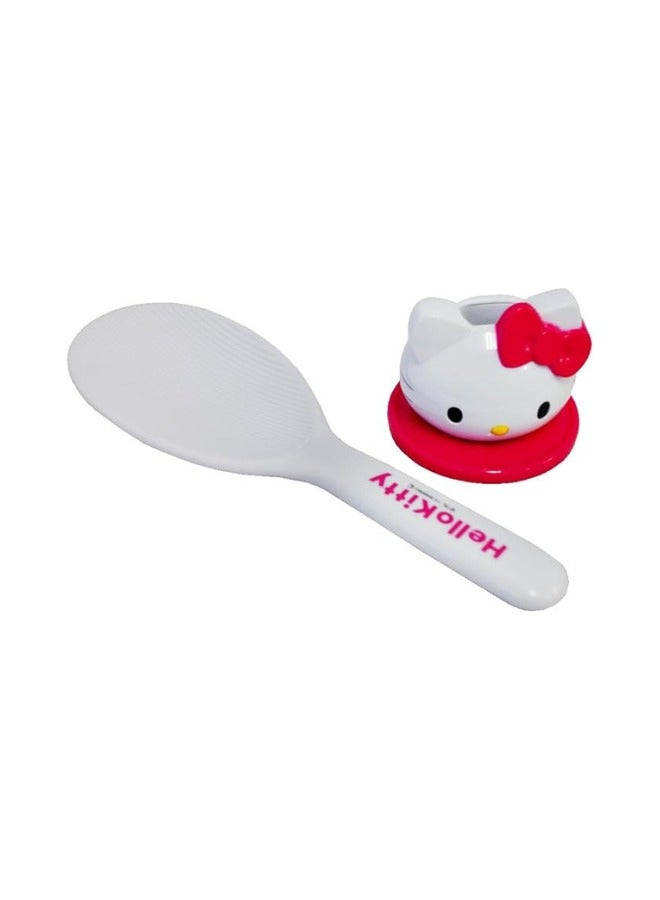 Skater Sanrio Hello Kitty Shamoji (Rice Paddle) with a Stand - Image 3