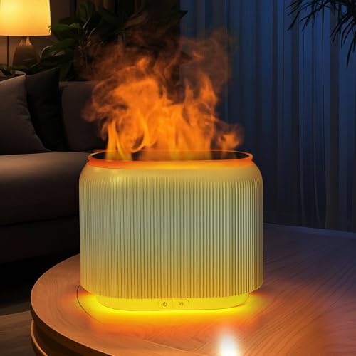 LIFFY Essential Oil Diffuser Fireplace Fire Flame Aromatherapy Diffuser Mist Humidifier with MultiColor LED Lights for Bedroom Yoga Spa WhisperQuiet Operation Ideal Gifts - Image 1