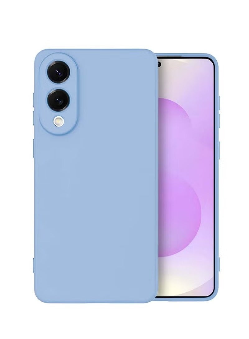 JAJEEK Premium Soft Liquid Silicone Case for Samsung Galaxy S25 Edge 5G (2025) – Slim Shockproof Back Cover with Scratch-Resistant Matte Finish, Anti-Fingerprint Coating & Microfiber Lining – Stylish Sky Blue Protective Phone Case with Camera Protection - Image 1