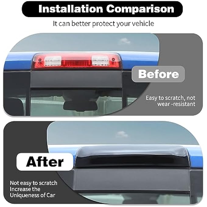 HTHE For Dodge Ram 1500 2500 3500 High Mount Brake Light Cover Trim For 20102017 Compatible With Dodge Ram 1500 Trim Accessories Abs 1Pcs - Image 5