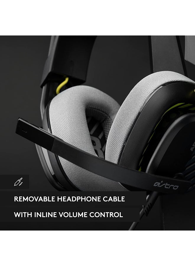 ASTRO A10 Gaming Headset Gen 2 Wired Headset - Over-ear gaming headphones with flip-to-mute microphone, 32 mm drivers, compatible with PlayStation, PC - Black - Image 4