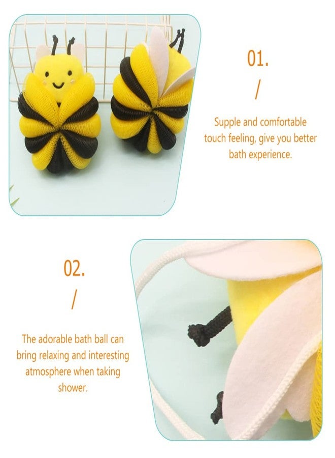 Beaupretty 2pcs Bath Sponges Cartoon Animal Loofah Bath Mesh Body Scrubber Balls Spa Shower Mesh Brush - Image 4