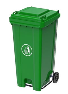 Plastic Garbage Bin 120 Litre with wheel and pedal - Heavy Duty Kitchen Dust Bin Outdoor Recycle Trash Can Large Industrial Waste bin Trash bin Green - pzsku/Z30D4A7667696037FD910Z/45/_/1718084231/a4f1bc74-68a5-43d3-8b7a-9b6f2df5156c