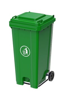 Plastic Garbage Bin 120 Litre with wheel and pedal - Heavy Duty Kitchen Dust Bin Outdoor Recycle Trash Can Large Industrial Waste bin Trash bin Green - pzsku/Z30D4A7667696037FD910Z/45/_/1718084624/b2bf7d6e-095d-4529-b746-aa3c0abc60bd