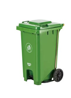 Plastic Garbage Bin 120 Litre with wheel and pedal - Heavy Duty Kitchen Dust Bin Outdoor Recycle Trash Can Large Industrial Waste bin Trash bin Green - pzsku/Z30D4A7667696037FD910Z/45/_/1718084625/34b01725-46f2-44f8-8e11-0320addfd2e7