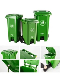 Plastic Garbage Bin 120 Litre with wheel and pedal - Heavy Duty Kitchen Dust Bin Outdoor Recycle Trash Can Large Industrial Waste bin Trash bin Green - pzsku/Z30D4A7667696037FD910Z/45/_/1718084625/75232a5f-4428-4f9c-8133-1be471868683