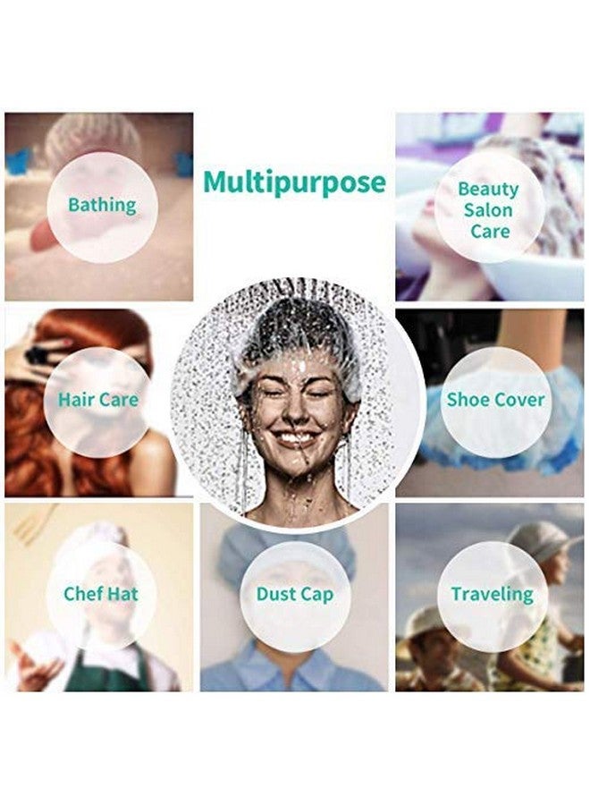 IE IE Shower cap, pack of 50, Transparent Flexible Large Size SHOWER Cap, Bathing cap, Waterproof cap, Plastic cap  - Image 3