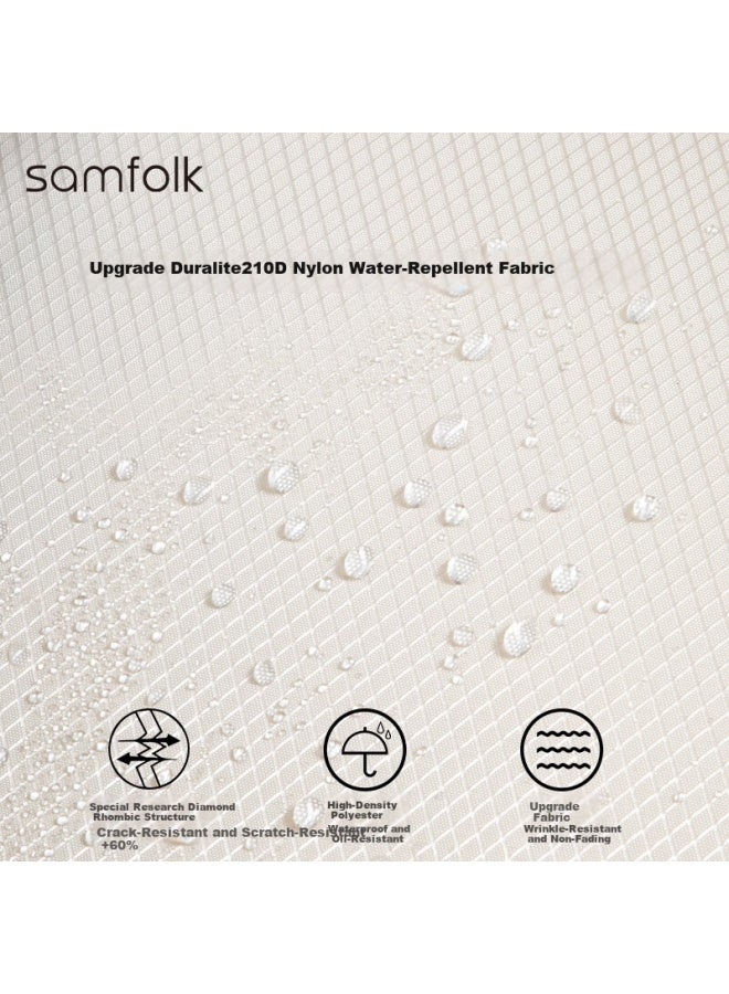 Samfolk Travel Storage Bag Luggage Clothes Compression Packing Organizer Bag For Business Trip Travel Sock Storage White Small Size - Image 3