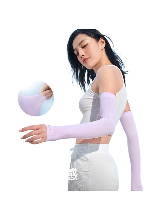PELLIOT Sun Protection Arm Sleeves For Men And Women, Summer Ice Sleeves, Outdoor Cycling Arm Guards, Thin Style, 16224601 Polar White - Image 3