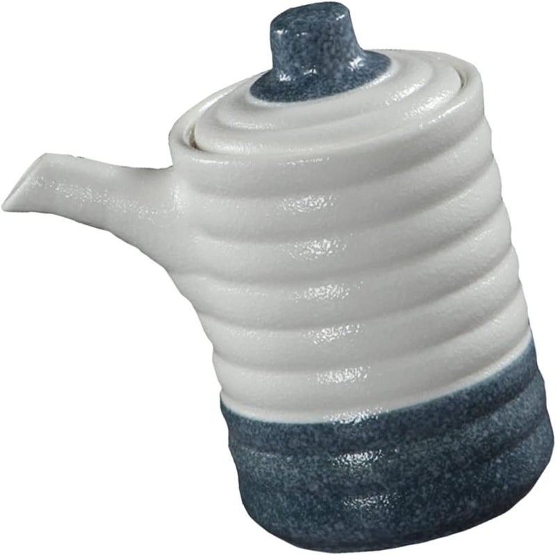 comfrt Ceramic Vinegar Bottle Japanese Soy Sauce Dispenser Bottle Oil Jar Syrup Dispenser Condiment Containers for Home Restaurant Kitchen - Image 1