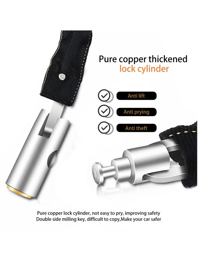 SYOSI Bike Chain Lock, Heavy Duty Anti Theft Bicycle Chain Lock, Bike Security Chain, Weatherproof Bicycle Lock Padlock for Bike, Bicycle, Scooter, Motorcycle, Door, Gate, Fence(3.6 Feet) - Image 2