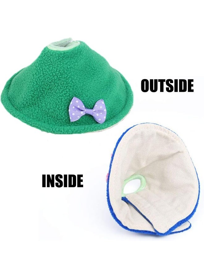 أطواق الطيور إليزابيث، قطعتان من وشاح الببغاء النمر ووشاح الكوكاتيل وغطاء واقي من العض والقرص، إكسسوارات العناية بالطيور الأليفة (أصفر، أخضر) - Image 2