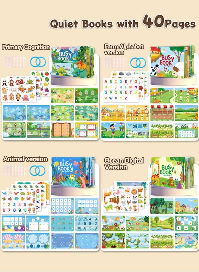 0TO1 TECH Busy Book for Toddlers,Kids Early Educational Learning Book Busy Book Sensory,Learning Ability for Children Educational Preschool Book for 3 4 5 6 Year Old Boys and Girls - Image 2