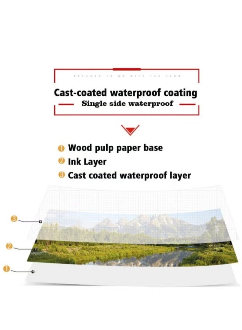 PINKSAMA 100 Sheets 4"x 6" 4R High Glossy Photographic Paper Waterproof Professional High Glossy Photo Paper For Printer Works with All Inkjet Printers 230g - Image 3