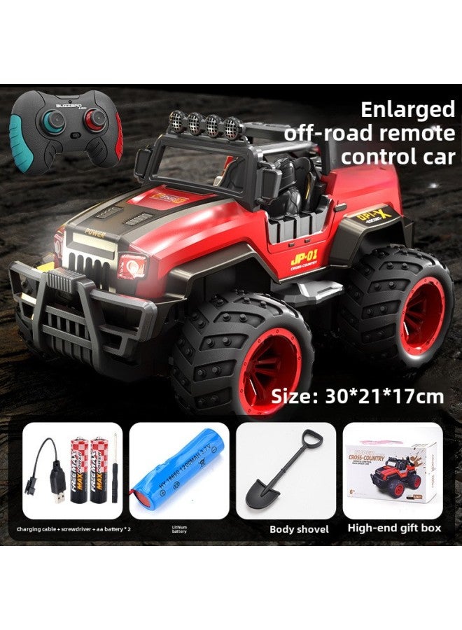 Oversized RC Remote Control Off-road Vehicle Car Fall-resistant Climbing Drift High-speed Racing Children's Toys Boys Girls Powder-Colour:Extra Large 30cm Defender Walker Off-road Vehicle -Proportion:Recommended Dual Battery - Image 1