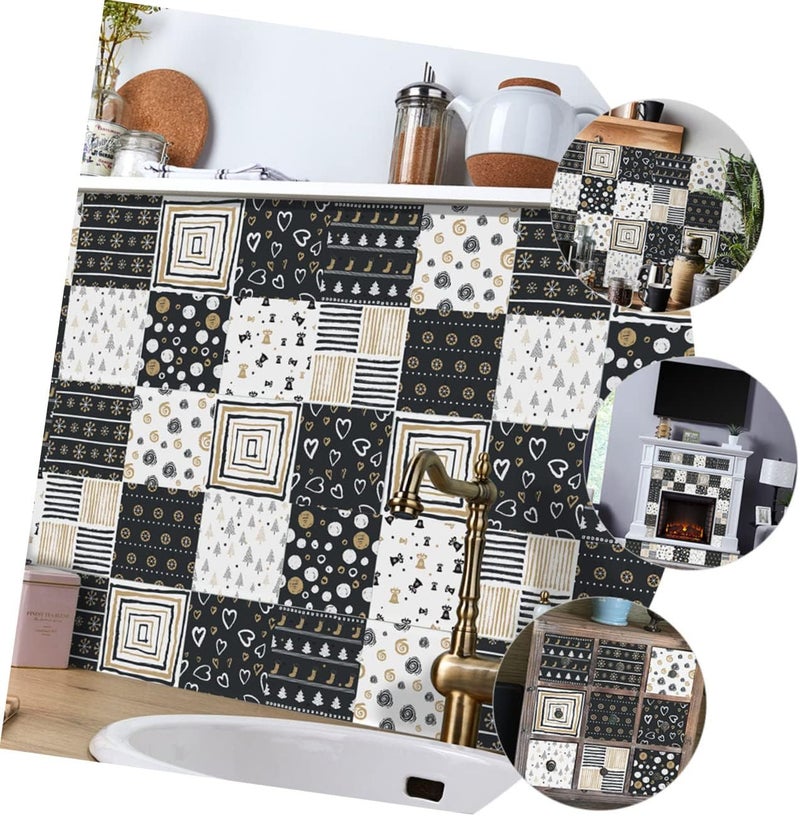 klarako 120 pcs Decorations Oil-Proof Kitchen Vintage Floor Stick Stickers and Tiles Sticker Home Decals Easy for Bathroom Peel to Backsplash Wall Style Tile Decorative - Image 3