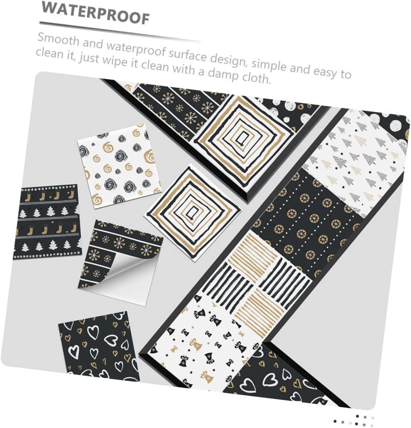 klarako 120 pcs Decorations Oil-Proof Kitchen Vintage Floor Stick Stickers and Tiles Sticker Home Decals Easy for Bathroom Peel to Backsplash Wall Style Tile Decorative - Image 2
