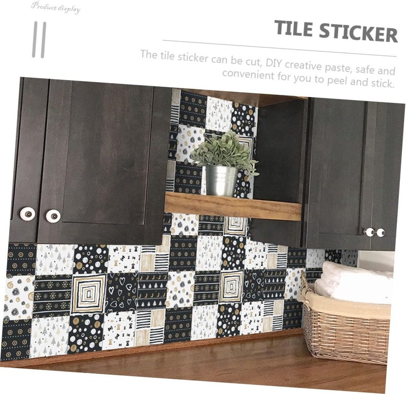 klarako 120 pcs Decorations Oil-Proof Kitchen Vintage Floor Stick Stickers and Tiles Sticker Home Decals Easy for Bathroom Peel to Backsplash Wall Style Tile Decorative - Image 4
