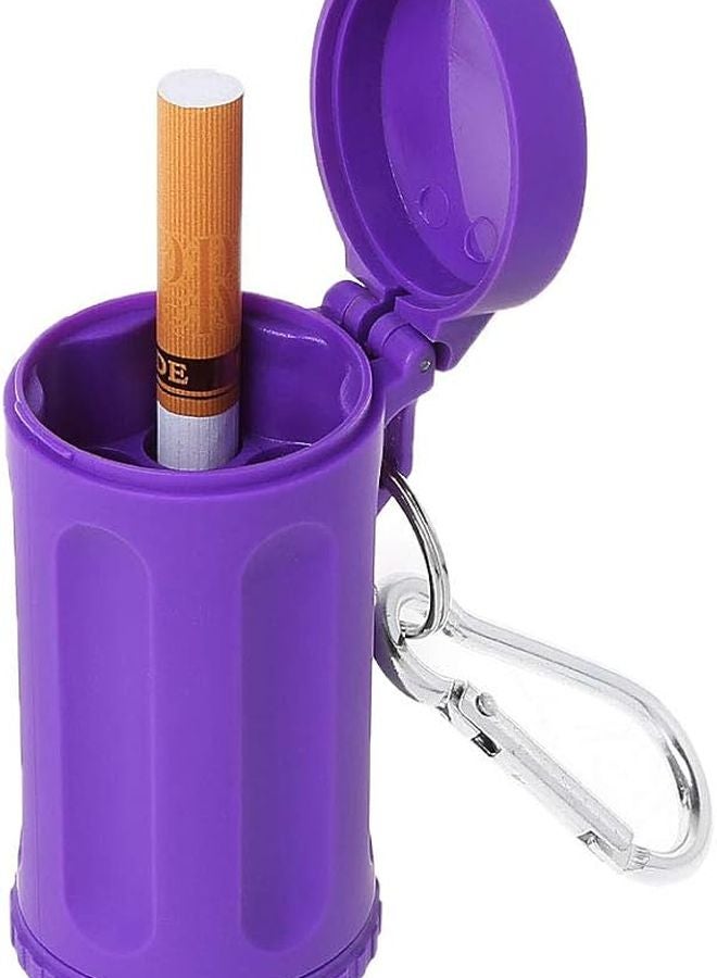 Rose Red Portable Windproof Pocket Ashtray Keychain Outdoor Accessories - Image 3