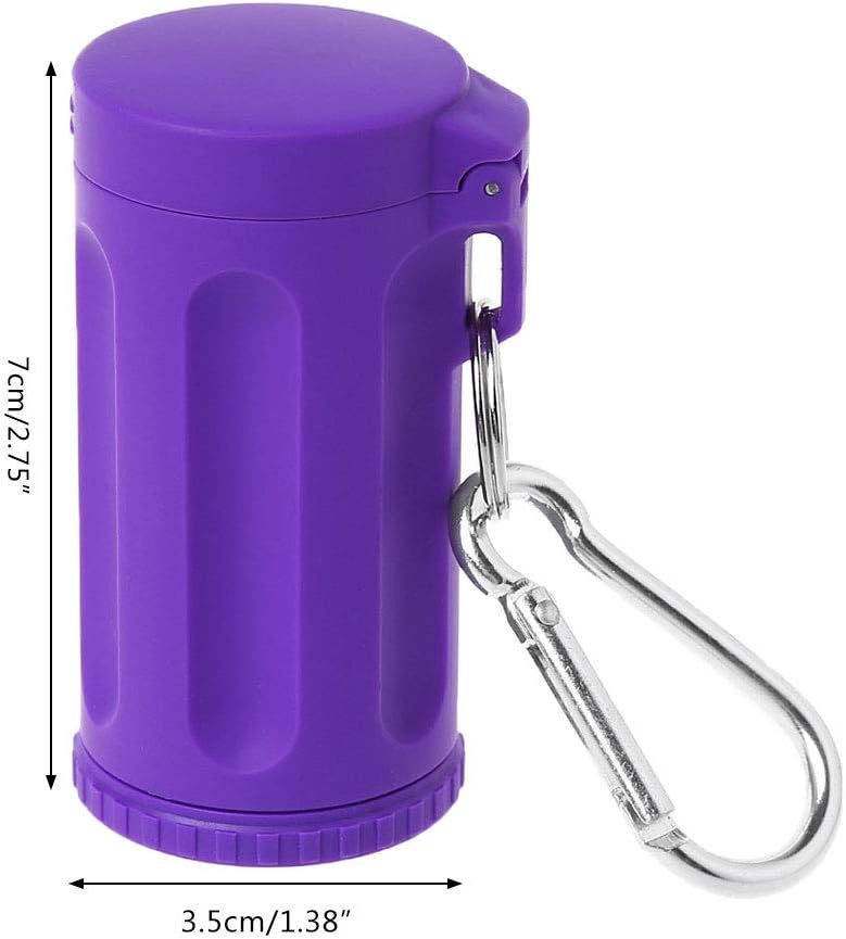 Rose Red Portable Windproof Pocket Ashtray Keychain Outdoor Accessories - Image 4