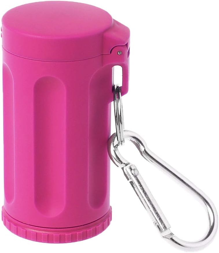 Rose Red Portable Windproof Pocket Ashtray Keychain Outdoor Accessories - Image 1