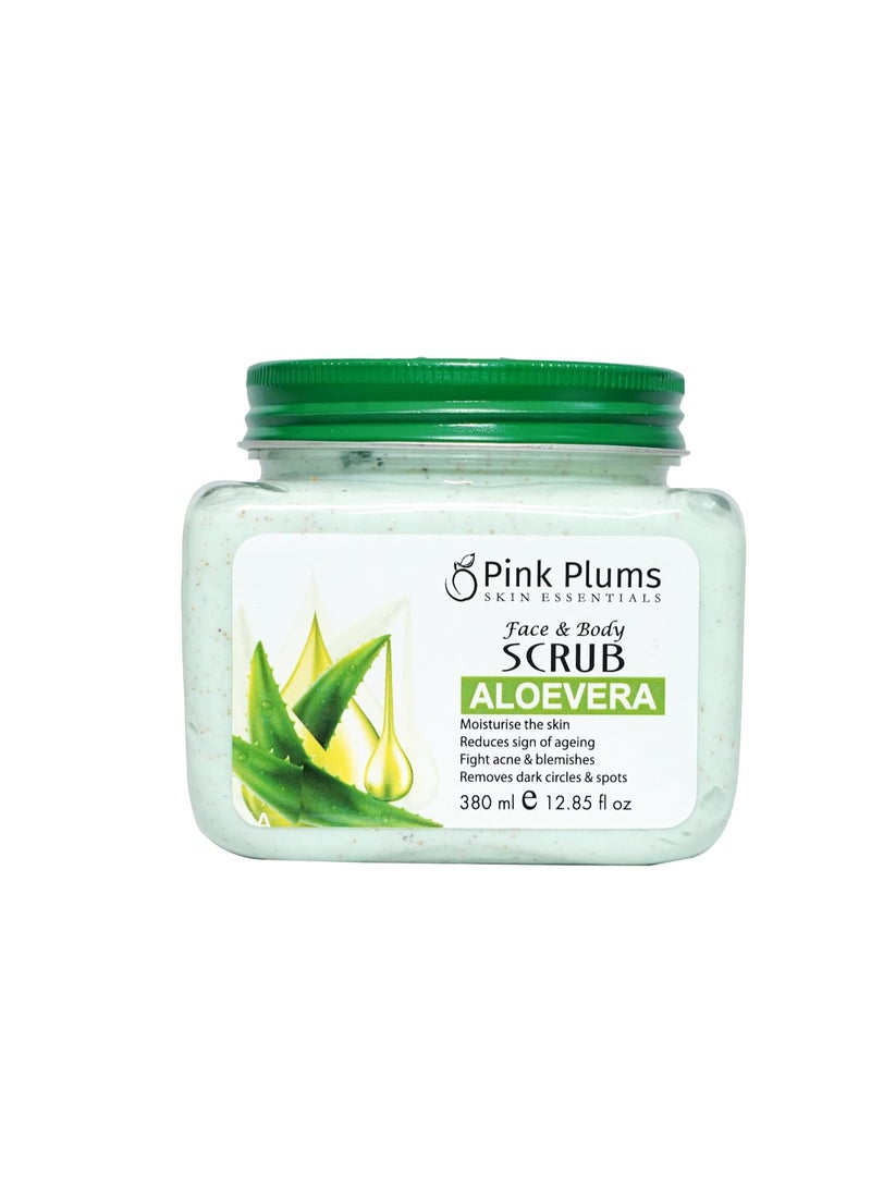 Pink Plums Aloe Vera Scrub  Face and Body 380 ML Luxury Collection Paraben Free - Image 1