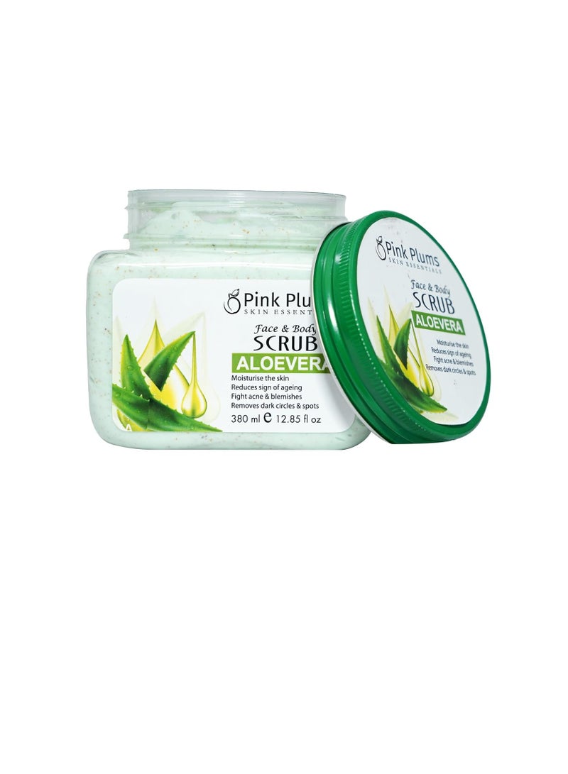Pink Plums Aloe Vera Scrub  Face and Body 380 ML Luxury Collection Paraben Free - Image 2