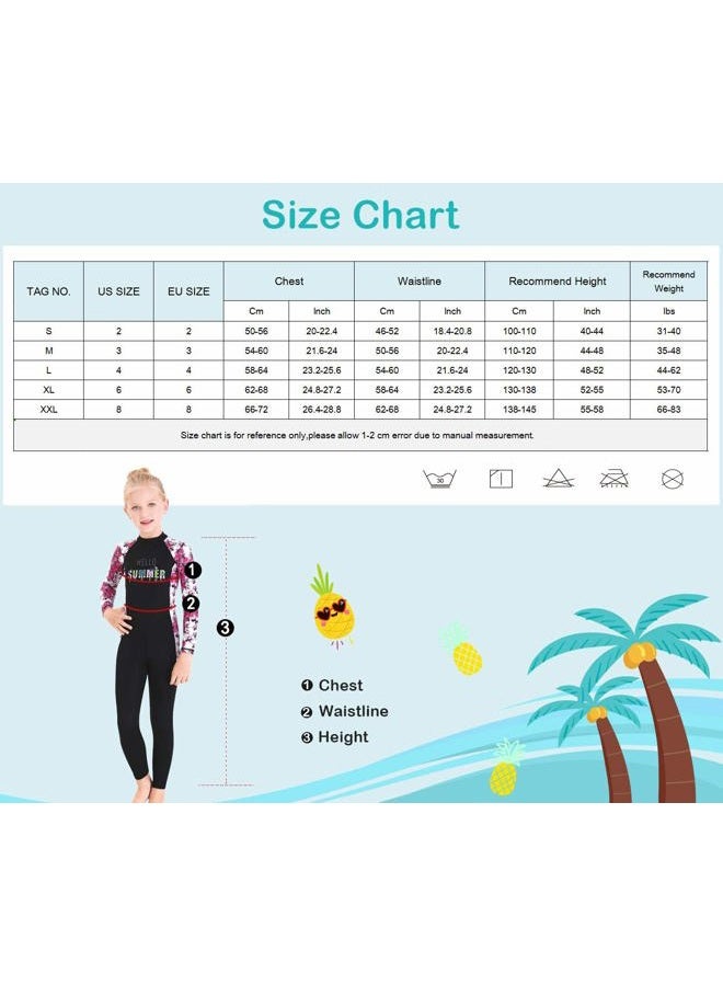 DIVE & SAIL بدلة سباحة للبنات قطعة واحدة كاملة بدلة سباحة واقية من الشمس بأكمام طويلة بدلة سباحة سوداء - Image 2