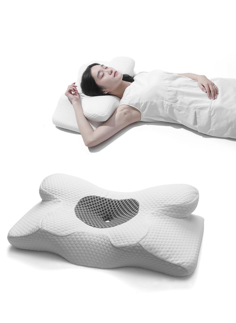 Cervical Memory Foam Pillow, Sleeping Pillow Neck Pillow, Ergonomic Orthopedic Neck Support Cervical Pillow, Suitable For Relieving Shoulder And Neck Pain 60*34*13  - Image 1