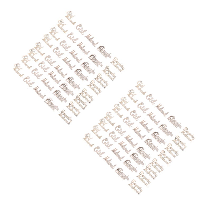 150 PCS Eid Mubarak Letter Sign Delicate Letter Decoration - Image 1