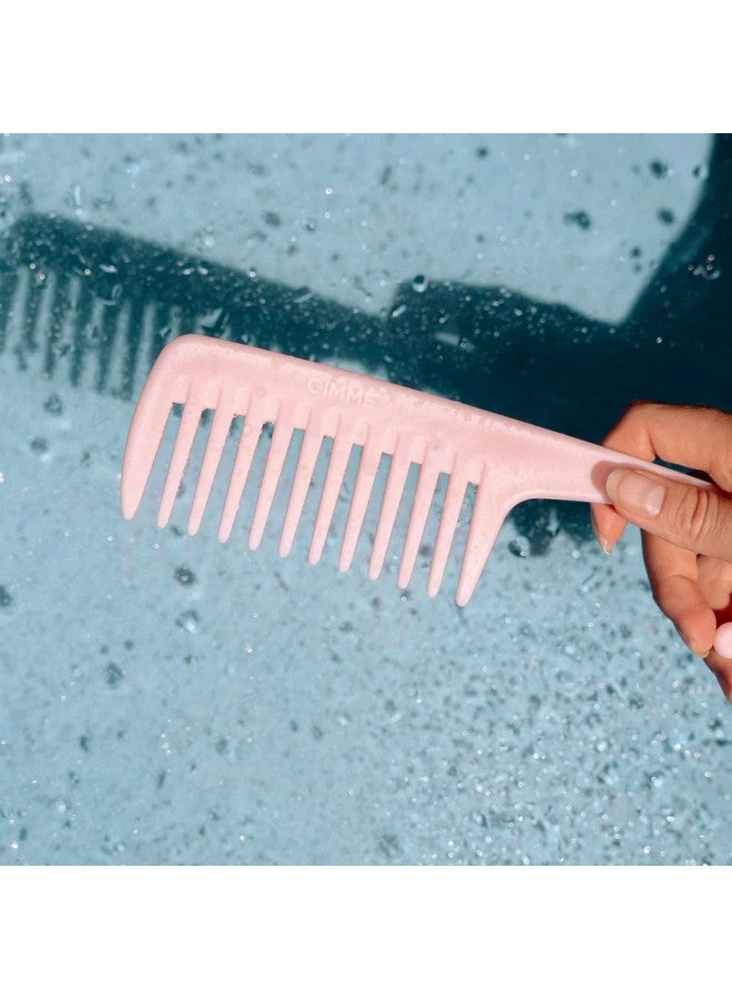 غيمي مشط استحمام لفك تشابك الشعر من بيوتي بينك مع مقبض ومشط ذو أسنان واسعة رائع للتمشيط الرطب وفك تشابك الشعر، مشط كبير يوزع بسهولة منتجات العناية بالشعر للشعر الجاف والرطب (عدد واحد) - Image 5