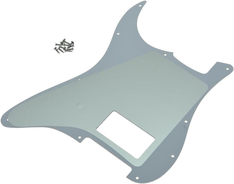 KAISH 11 Hole ST/Strat Style One Humbucker Guitar Pickguard Scratch Plate for Delonge Stratocaster/Strat Black White Shell - Image 2