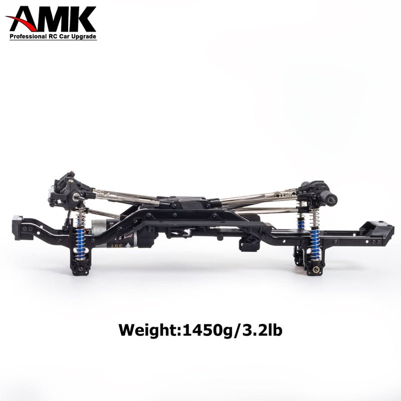 AMK 313mm Wheelbase Nylon Chassis Frame Car Body with 2-Speed Transmission 35T 550 Motor for 1/10 RC Crawler Axial SCX10 TRX4 D90 (DIY+Axles) - Image 5