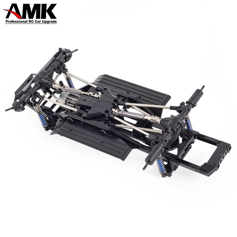AMK 313mm Wheelbase Nylon Chassis Frame Car Body with 2-Speed Transmission 35T 550 Motor for 1/10 RC Crawler Axial SCX10 TRX4 D90 (DIY+Axles) - Image 2
