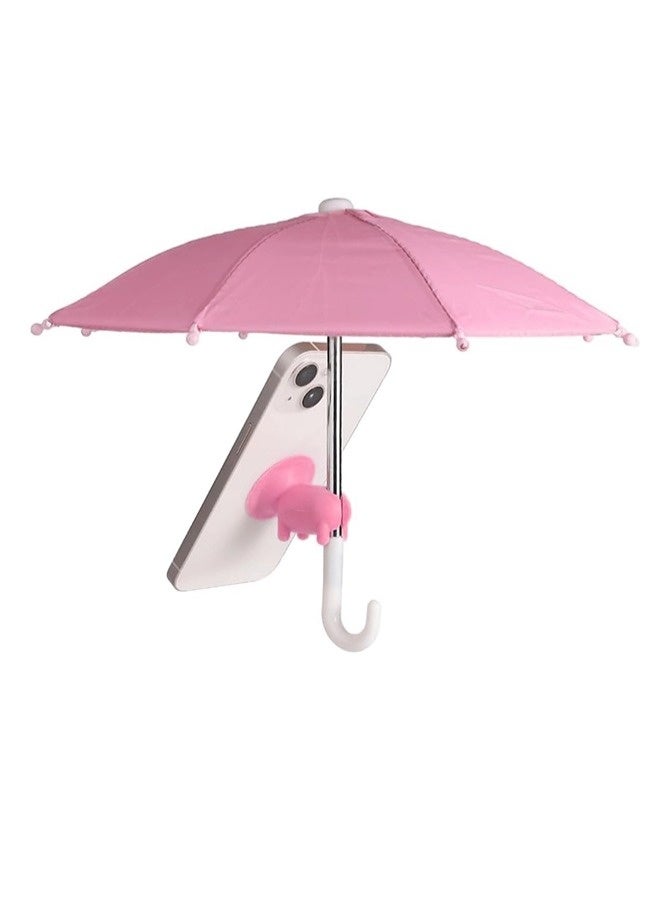 شيبشيب مظلة هاتف للحماية من الشمس، حامل قابل للتعديل عالمي بتصميم لطيف مع كوب شفط على شكل خنزير، واقي شمس للهاتف المحمول مضاد للانعكاس والوهج للاستخدام الخارجي. - Image 1