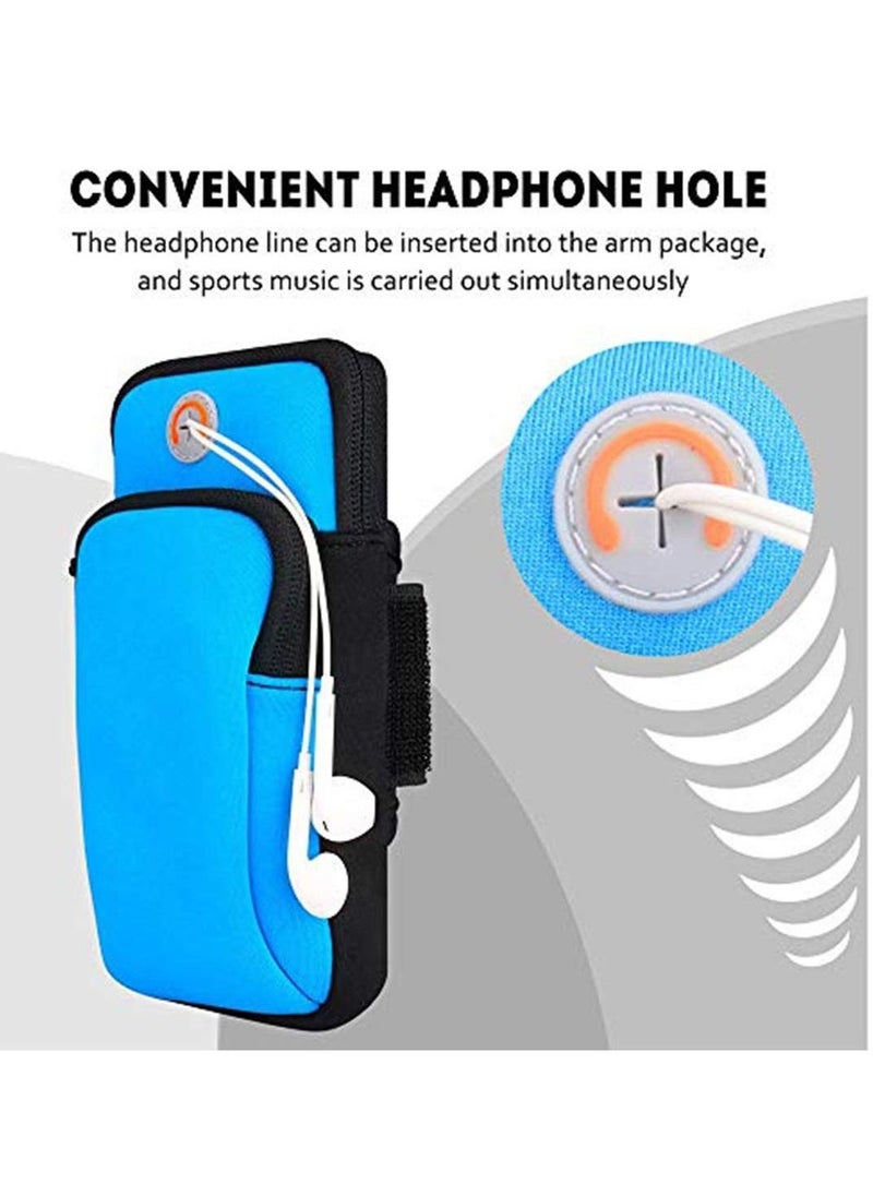 Generic MAKINGTEC Phone Armband Arm Pouch, Sports Running Armband Holder Multifunctional Arm Bag, Water Resistant Sports Phone Holder Case for 6.5 inches Phone 2 Pack  - Image 5