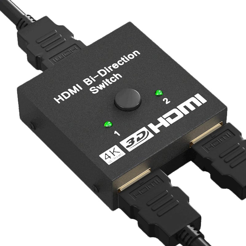 FENTICO HDMI Switch Splitter 4K@60Hz, Bi-Directional HDMI 2.0 Splitter Switcher 1 in 2 Out/2 in 1 Out HDMI Switch 2 Port Display Selector (2 x 1/1 x 2) 4K 3D HD 1080P for PS4,PC,Apple TV etc - Image 1