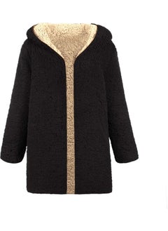 1Tarz 1Style Plush Double-Sided Winter Women's Furry Jacket WS04BLACK  - Image 3