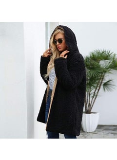 1Tarz 1Style Plush Double-Sided Winter Women's Furry Jacket WS04BLACK  - Image 2
