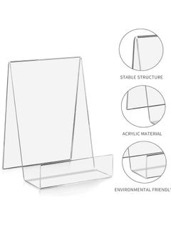 Generic Acrylic Book Display Stand Clear Easel, 4 Pack Clear Acrylic Display Easel Transparent Display Stand Holder Tablet Holder for Books Display, Music Sheets, Artworks, CD, Tablet Holder  - Image 4