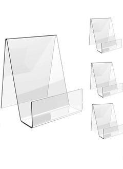 Generic Acrylic Book Display Stand Clear Easel, 4 Pack Clear Acrylic Display Easel Transparent Display Stand Holder Tablet Holder for Books Display, Music Sheets, Artworks, CD, Tablet Holder  - Image 1