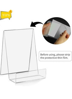 Generic Acrylic Book Display Stand Clear Easel, 4 Pack Clear Acrylic Display Easel Transparent Display Stand Holder Tablet Holder for Books Display, Music Sheets, Artworks, CD, Tablet Holder  - Image 3