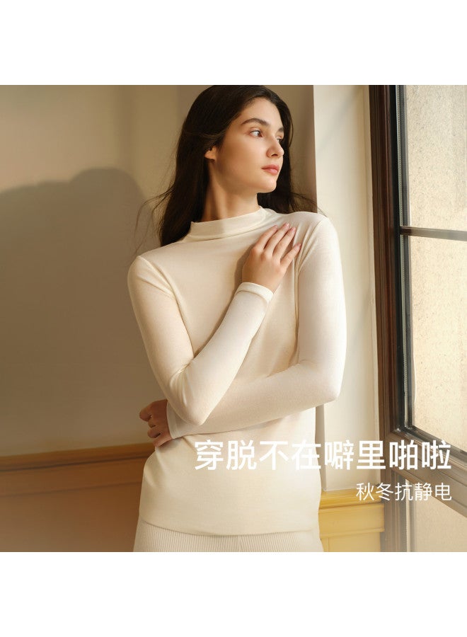 ubras Women'S Wool Base Layer Top High Neck Slim Fit Undershirt For Summer - Image 3