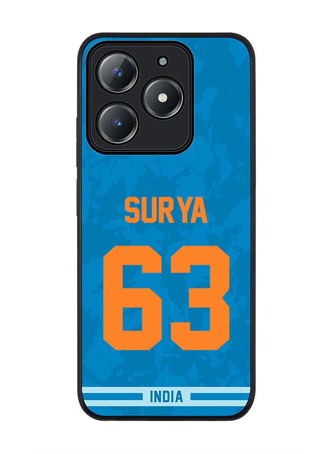 Stylizedd For Realme C63 / Realme C61 4G Case,Slim fit Camera Protection, Shockproof Thin Phone cover  - India Suryakumar Yadav, Jersey No 63 - Image 1